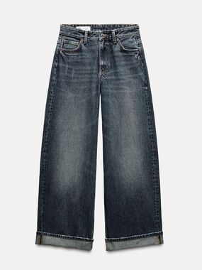 Zara mid rise wide leg jeans